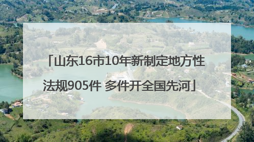 山东16市10年新制定地方性法规905件 多件开全国先河