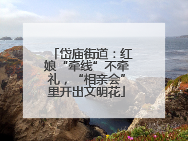 岱庙街道：红娘“牵线”不牵礼，“相亲会”里开出文明花