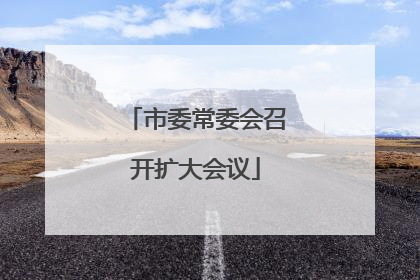 市委常委会召开扩大会议