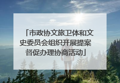市政协文旅卫体和文史委员会组织开展提案督促办理协商活动