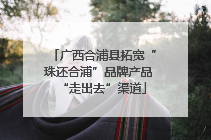 广西合浦县拓宽“珠还合浦”品牌产品“走出去”渠道