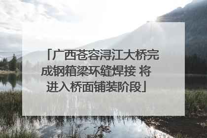 广西苍容浔江大桥完成钢箱梁环缝焊接 将进入桥面铺装阶段