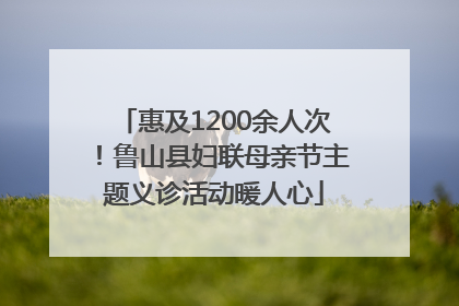 惠及1200余人次！鲁山县妇联母亲节主题义诊活动暖人心