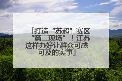 打造“苏超”赛区“第二现场”！江苏这样办好让群众可感可及的实事