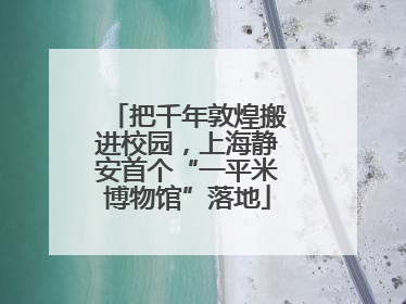 把千年敦煌搬进校园，上海静安首个“一平米博物馆”落地
