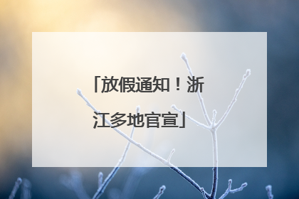 放假通知！浙江多地官宣