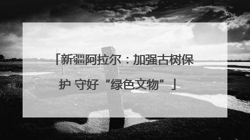 新疆阿拉尔：加强古树保护 守好“绿色文物”