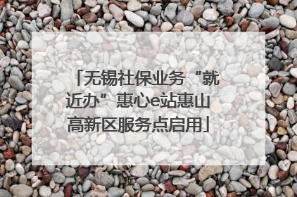无锡社保业务“就近办”惠心e站惠山高新区服务点启用