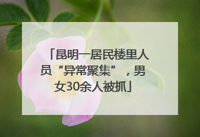 昆明一居民楼里人员“异常聚集”，男女30余人被抓