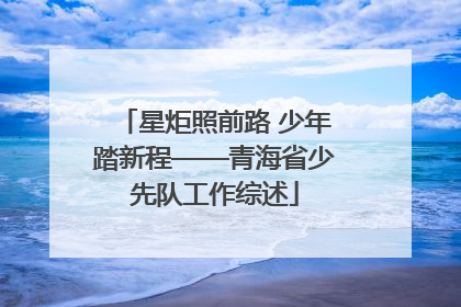 星炬照前路 少年踏新程——青海省少先队工作综述