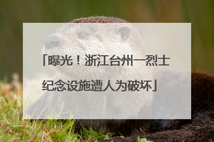 曝光！浙江台州一烈士纪念设施遭人为破坏