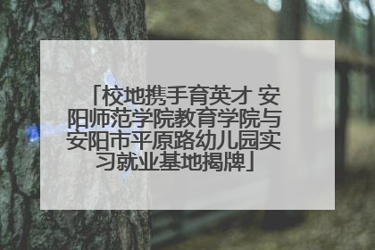 校地携手育英才 安阳师范学院教育学院与安阳市平原路幼儿园实习就业基地揭牌