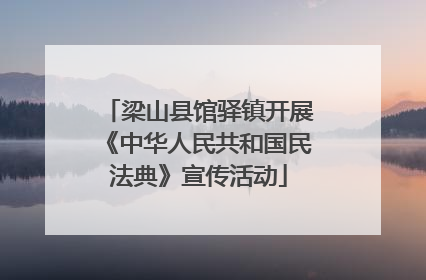 梁山县馆驿镇开展《中华人民共和国民法典》宣传活动