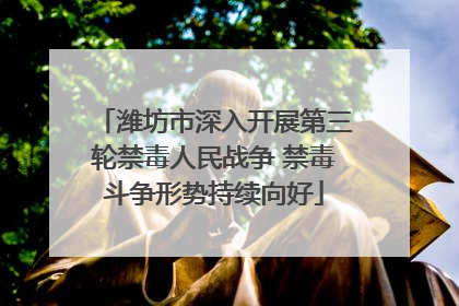 潍坊市深入开展第三轮禁毒人民战争 禁毒斗争形势持续向好