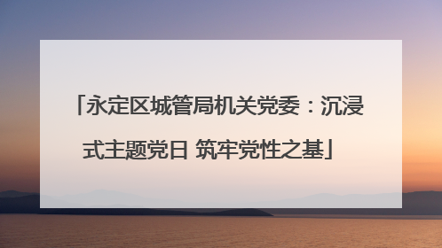 永定区城管局机关党委：沉浸式主题党日 筑牢党性之基