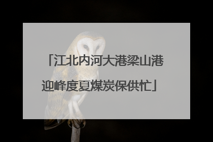 江北内河大港梁山港迎峰度夏煤炭保供忙