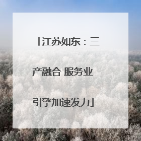 江苏如东：三产融合 服务业引擎加速发力