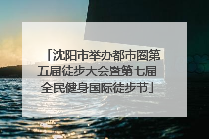 沈阳市举办都市圈第五届徒步大会暨第七届全民健身国际徒步节
