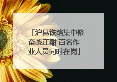 沪昆铁路集中修奋战正酣 百名作业人员同时在岗
