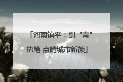 河南镇平：引“青”执笔 点睛城市新颜