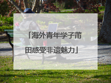 海外青年学子莆田感受非遗魅力