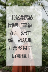 浇灌民族团结“幸福花” 浙江统一战线助力畲乡景宁展新貌