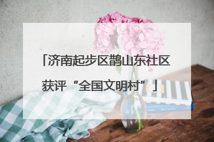济南起步区鹊山东社区获评“全国文明村”