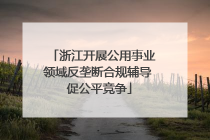 浙江开展公用事业领域反垄断合规辅导 促公平竞争