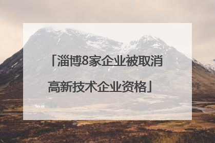 淄博8家企业被取消高新技术企业资格