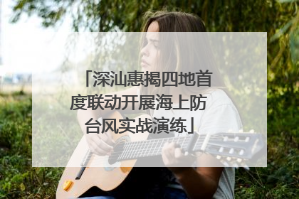 深汕惠揭四地首度联动开展海上防台风实战演练