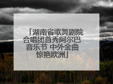 湖南省歌舞剧院合唱团首秀阿尔巴音乐节 中外金曲惊艳欧洲