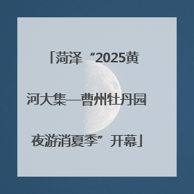 菏泽“2025黄河大集—曹州牡丹园夜游消夏季”开幕