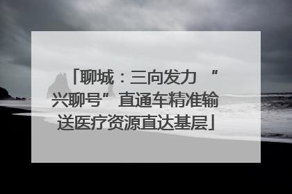 聊城：三向发力 “兴聊号”直通车精准输送医疗资源直达基层