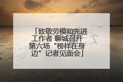 致敬劳模和先进工作者 聊城召开第六场“榜样在身边”记者见面会