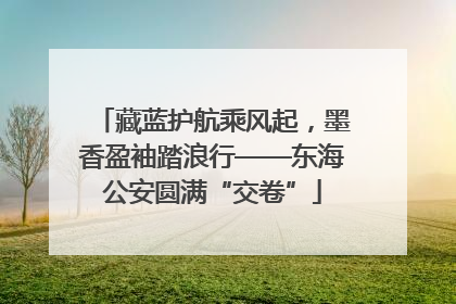 藏蓝护航乘风起，墨香盈袖踏浪行——东海公安圆满“交卷”