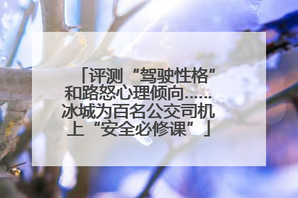 评测“驾驶性格”和路怒心理倾向……冰城为百名公交司机上“安全必修课”