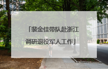 裴金佳带队赴浙江调研退役军人工作