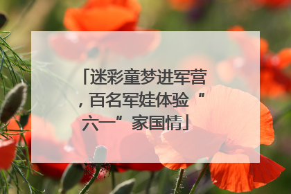 迷彩童梦进军营，百名军娃体验“六一”家国情