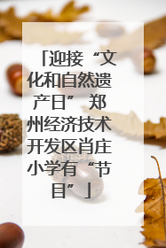迎接“文化和自然遗产日” 郑州经济技术开发区肖庄小学有“节目”