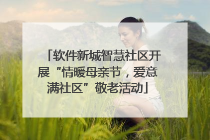 软件新城智慧社区开展“情暖母亲节，爱意满社区”敬老活动
