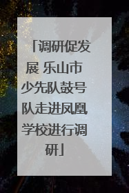 调研促发展 乐山市少先队鼓号队走进凤凰学校进行调研