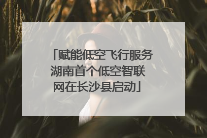 赋能低空飞行服务 湖南首个低空智联网在长沙县启动