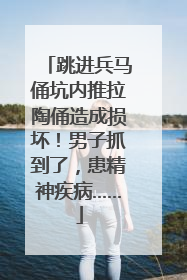 跳进兵马俑坑内推拉陶俑造成损坏！男子抓到了，患精神疾病……