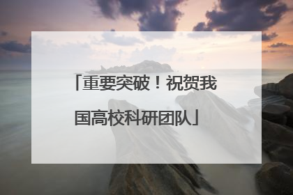 重要突破！祝贺我国高校科研团队