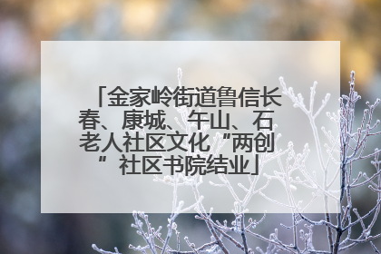 金家岭街道鲁信长春、康城、午山、石老人社区文化“两创”社区书院结业
