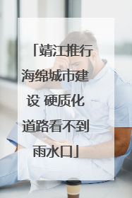 靖江推行海绵城市建设 硬质化道路看不到雨水口