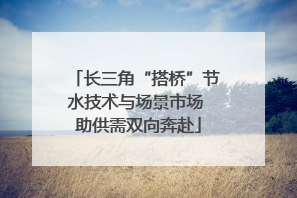 长三角“搭桥”节水技术与场景市场 助供需双向奔赴