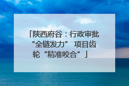陕西府谷：行政审批“全链发力” 项目齿轮“精准咬合”