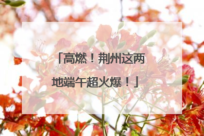 高燃！荆州这两地端午超火爆！