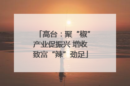 高台：聚“椒”产业促振兴 增收致富“辣”劲足